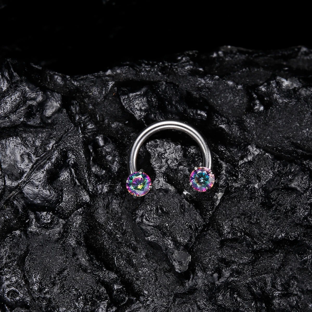 VOJO G23 16G CZ Septum Nose Rings Horseshoe Daith Cartilage Tragus Piercing Jewelry 250605