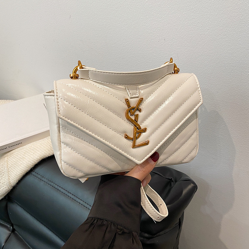 Designer bag free shipping 2025 new fashion luxury high-end texture chain small square bag single shoulder crossbody bag for womens