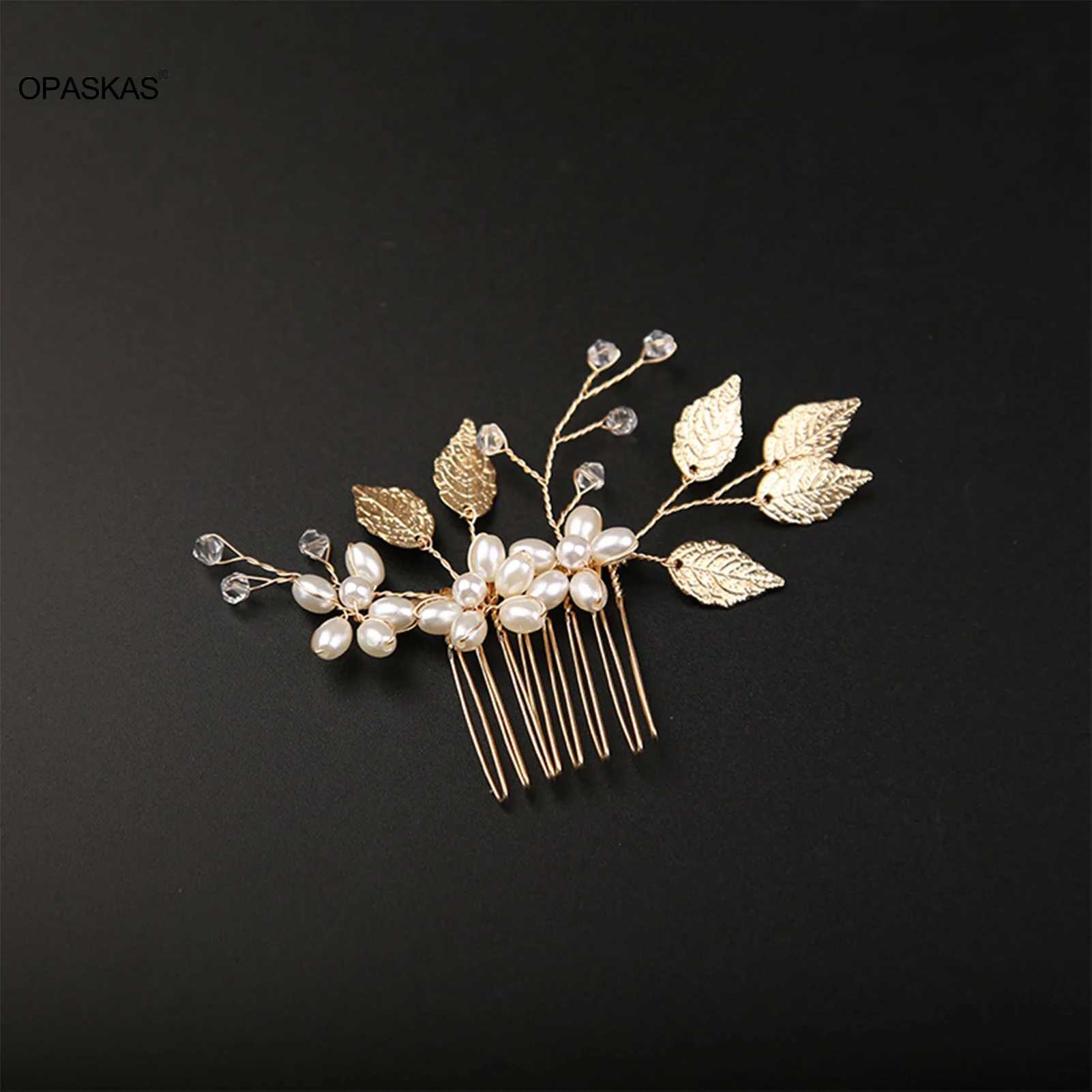 Pearl Flower Hairpin Side Comb Sets Wedding Hair AccESSories ShAPed Tiaras Bride Insert Hair Clip Jewelry Fashion HeaDWear Z250605