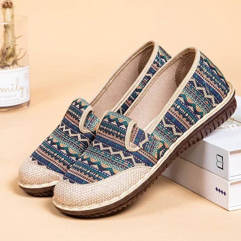 Ddmyoutdoor Summer New Women S Fashion Ethnic Style Linen Breathable Comfort Soft Sole Casual Shoes For Zapatos De Mujer Outdoor Shoes