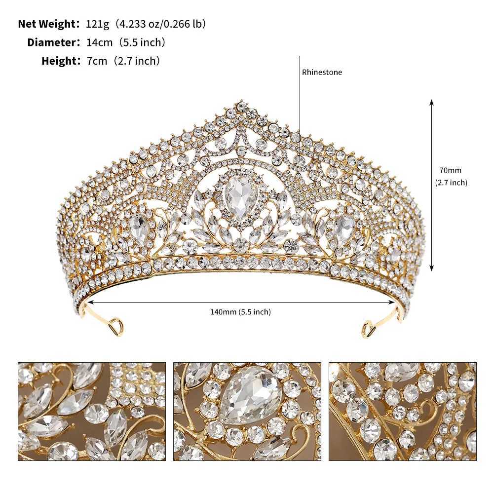 DIEZI 5 Colors Elegant Luxury Crystal Tiara Crown For Women Girls Wedding Party 2023 New Bridal Hair Dress Jewelry Accessories Z250605