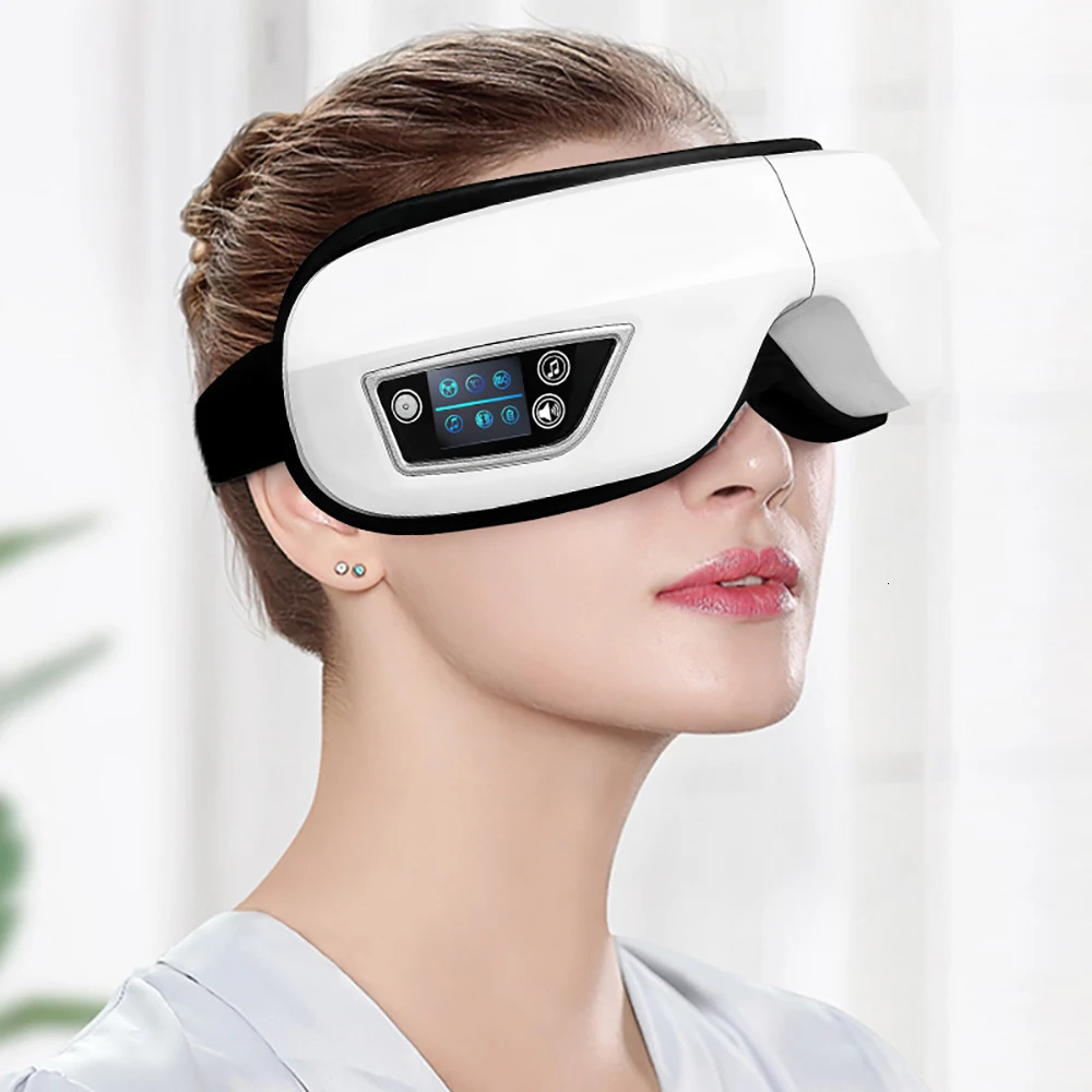 6D Smart Vibration Eye Massager Airbag Compress Eye Care Instrument Bluetooth Music Eye Massage Sleep Mask Eye Relax Fatigue 250603