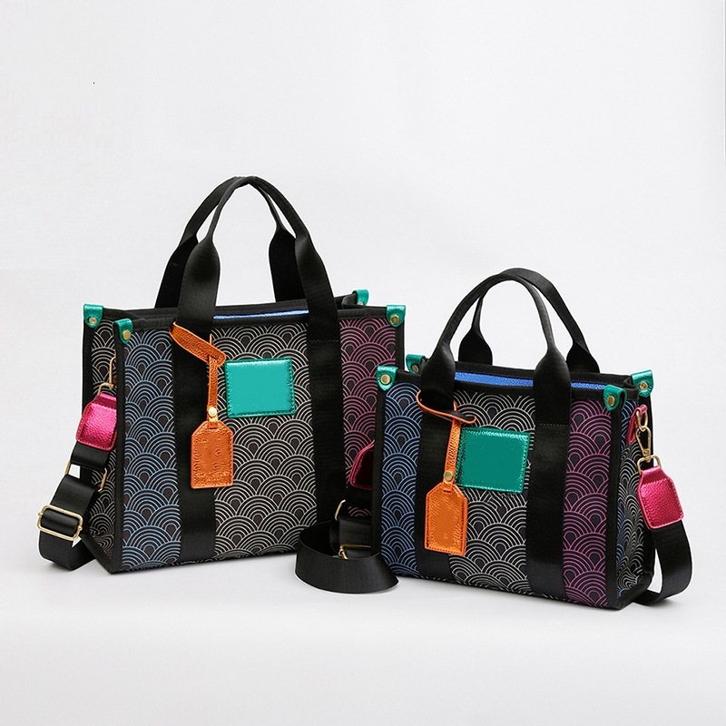 High quality brand new free designer bag canvas handbag rainbow printed handbag texture eagle head bag commuting shoulder bag new free designer bag