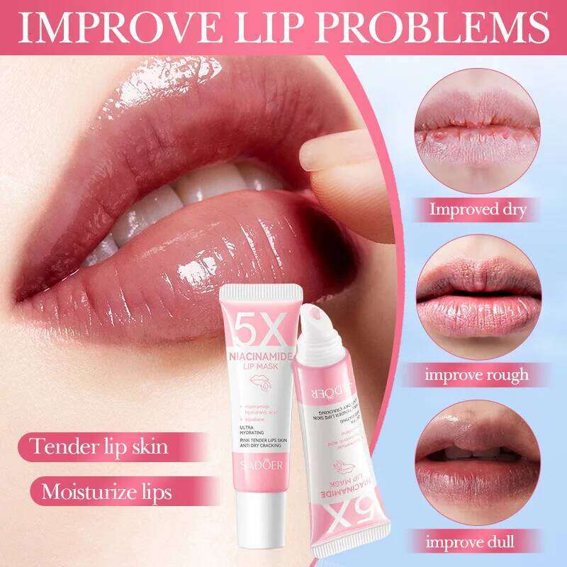free shipping Remove Dark Lip Balm Lightening Melanin Mask Gloss Exfoliating Lip Pink Treatment Reduce Lip Lines Improve Dryness Moisturizing
