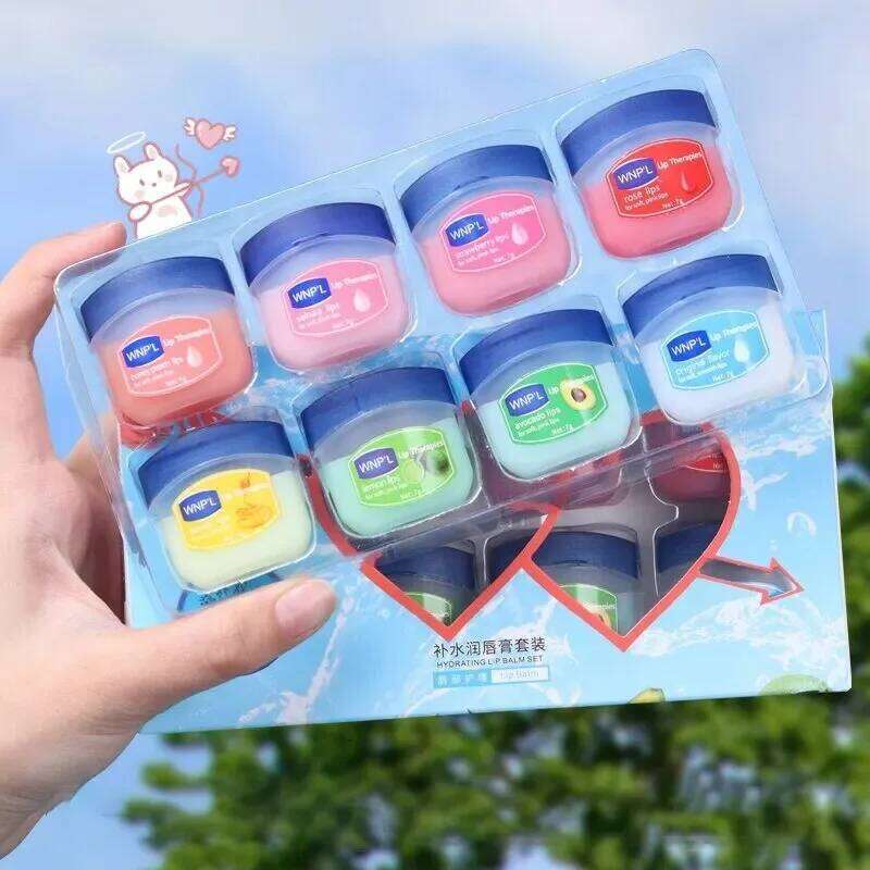 free shipping 4/6/8pcs Moisturizing Lip Balm Set Whitening Moisturizing Base Natural Plant Base Moisturizing Crack Lip Care Jelly Moisturizer
