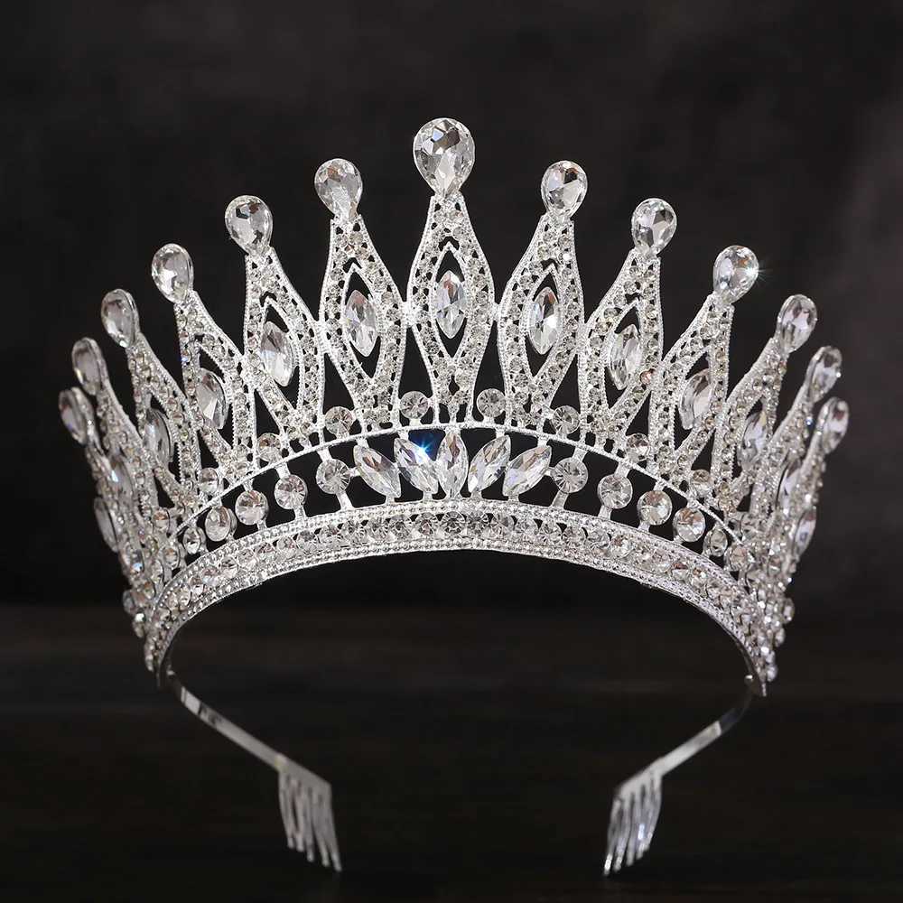 Miss Universe Paraguay Angola Crown With Comb Bridal Tiara Pageant Diadem Bride Headdress Wedding Dress Hair Jewelry Accessories Z250605