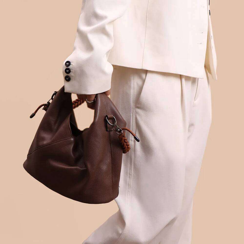 New 2025 Women's Fashion Designer Handbags Genuine Leather Bag Women Casual Tote Large Capacity Crossbody Bags