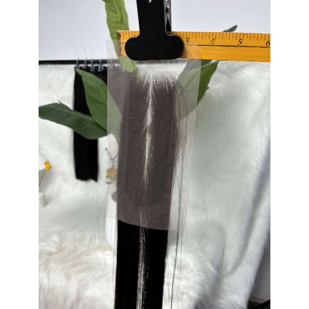 2x6 Transparent Big Front with Bone Straight Vieamese Raw Human Hair Bundles Double Drawn Lace Closure