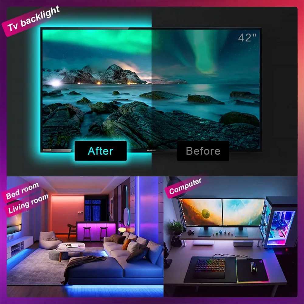 40m Bluetooth LED strip light LED Strip Lights LED Lights For Bedroom Smart LED Lights APP Control For Birthday Christmas Z250605