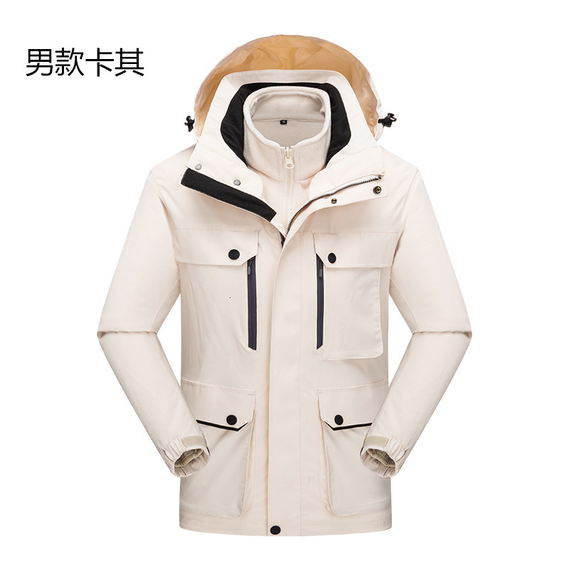 Ddmyoutdoor New Outdoor Couple Stormtrooper Jacket Detachable Fleece Inner Tank Mountaineering Coat Men s And Women s Large Two Piece Set Jackets