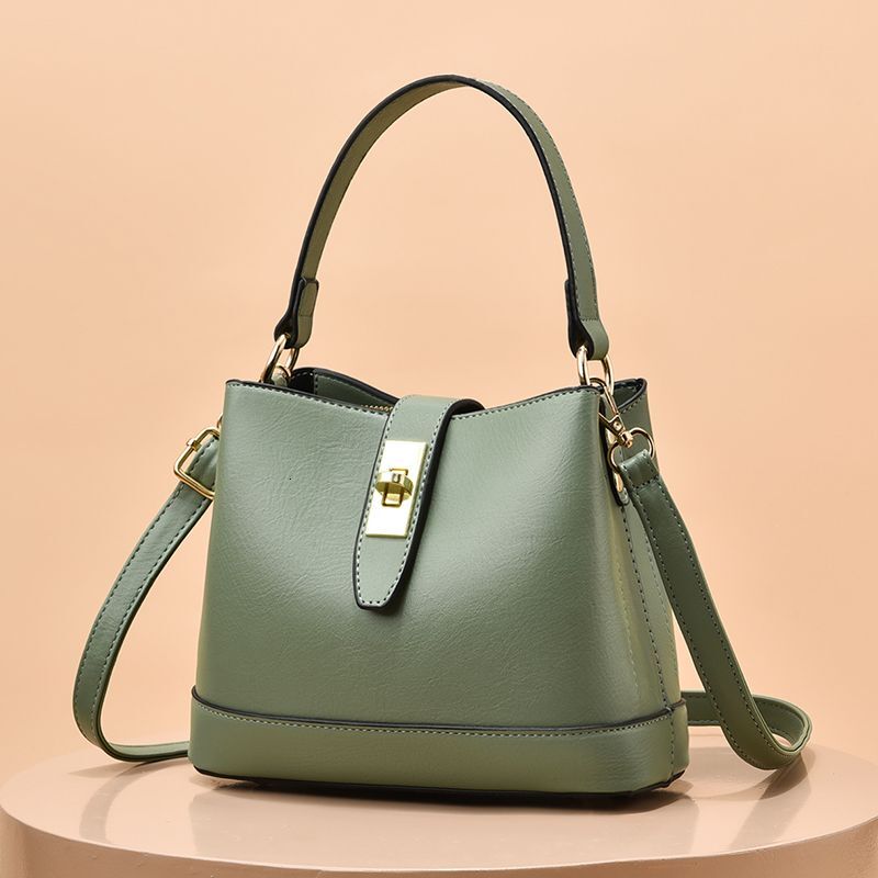 2025 Spring Summer New Women's Bag Texture Small Women's Bag New Fashion Bucket Bag Niche Fashion Handbag Crossbody Bag Retro Splicing Desig