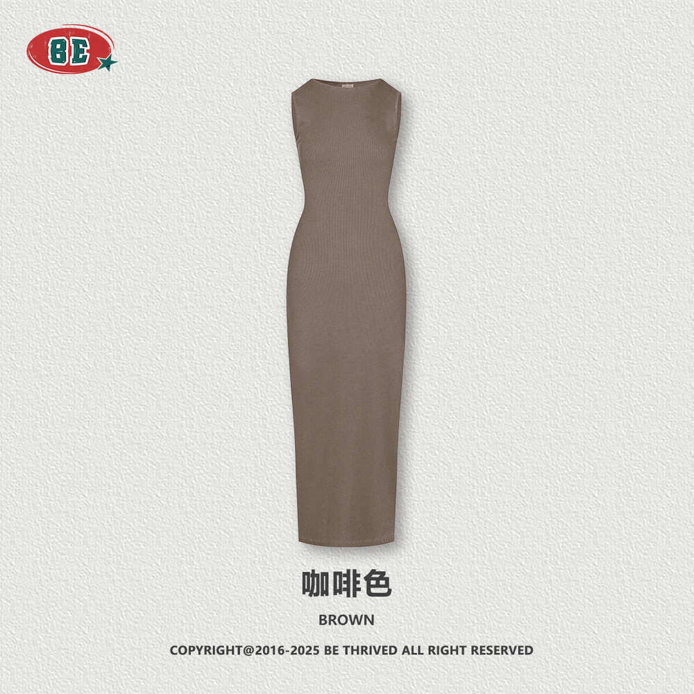 BE Women's 2025 Summer Sexy Queen's Vest, High End, and Slimming Knitted Dress for Women