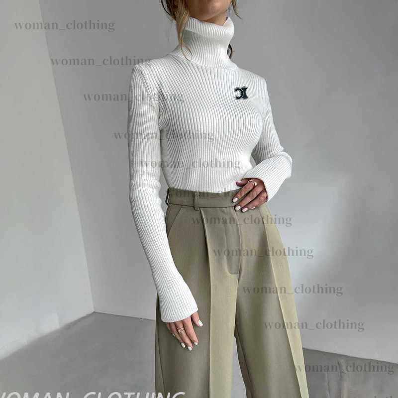 Women's Sweaters Designer Long Turtleneck Sweater Autumn Winter Knitted Base Shirt Slim Plus Pullover Sweater