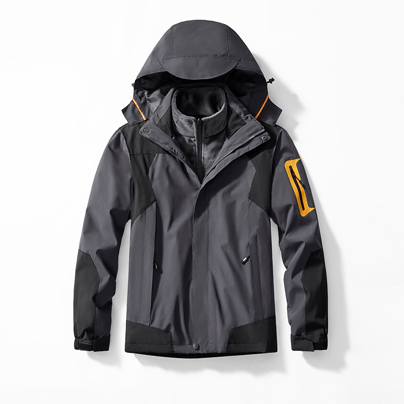 Ddmyoutdoor Outdoor Assault For Autumn Winter Men s Women s Three In One Detachable Mink Fur Inner Lining Couple Windproof And Waterproof Hiking Suit 