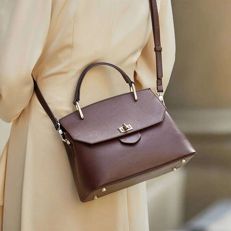 2025 New Handcraft Hot Real Bag Wine Color Genuine Leather Handbag Shoulder Bags Pillow Female Fashion Hot#Yc599