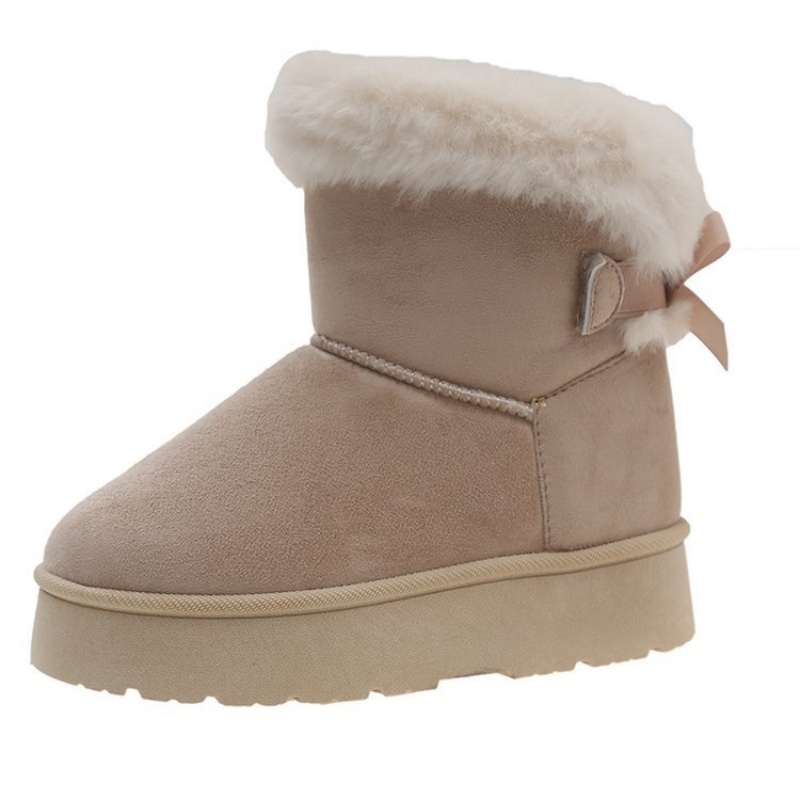 Designer 2025 free shipping autumn winter new female designer soled and plush thick snow large size warm short boots, cotton shoes brown black