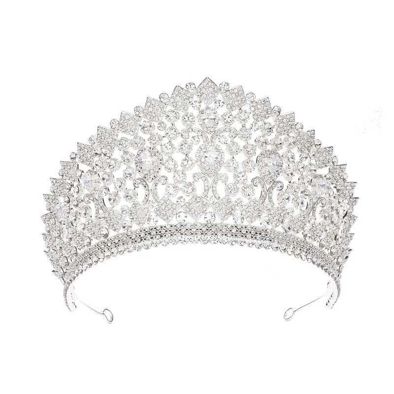 Levery Zircon Beauty Pageant Crown Headwear Bride Jewelry Z250605