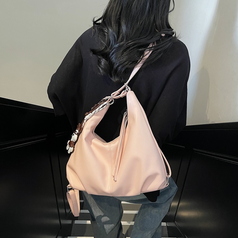 designer Niche Pleated Stylish Tote Bag for Women 2025 New Large Capacity Shoulder Crossbody Tote Bag Commuter Backpack