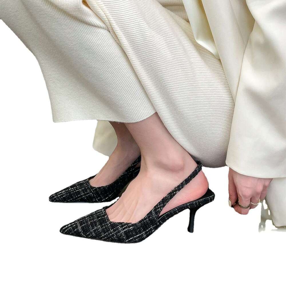 2025 Summer New Single Belt High Heel Sandals Korean Pointed Stiletto Single Elegant Women's Shoes, Gifts, Fashionable Elegant Women's Shoes