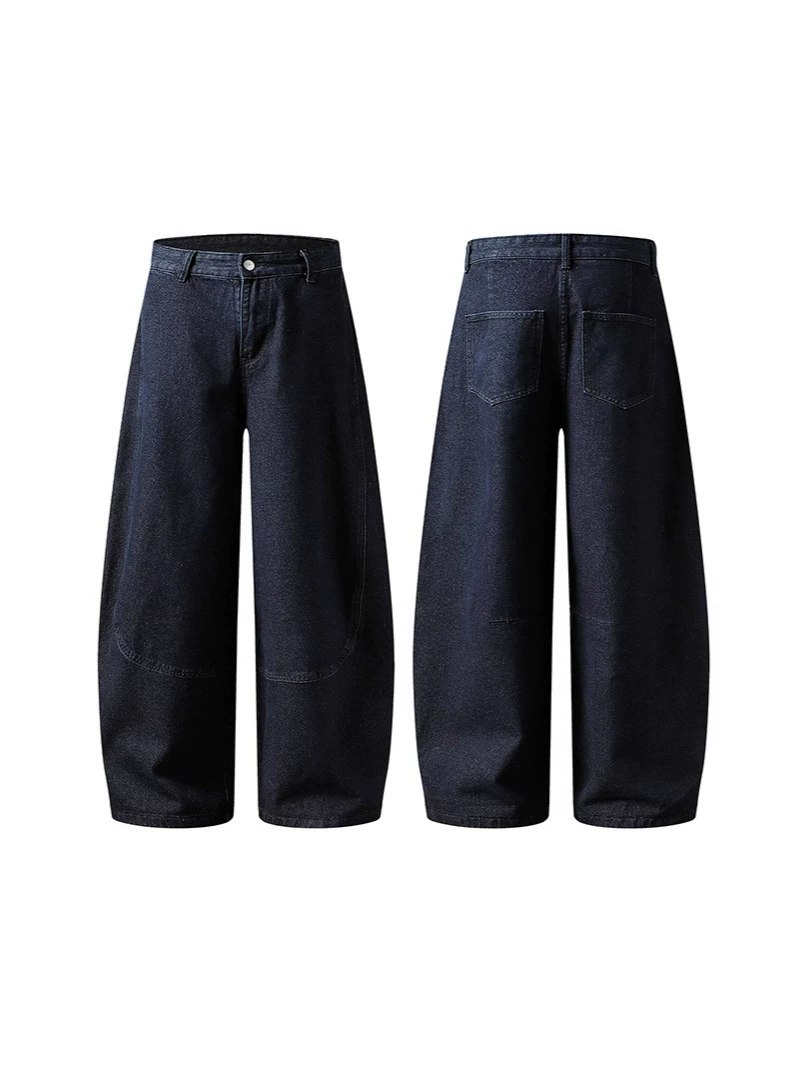 Men Jeans High Quality Wash Machete Wide Leg Cowboy Pants Tide Hip Hop Style Baggy Denim Jeans Curved Design Fashion Bottoms XXL Spring Summer