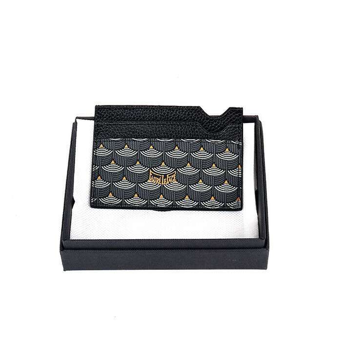 Faure le Page Genuine Leather Holder Fish Scale Pattern Card Case Classic Coin Purse Printed Wallet