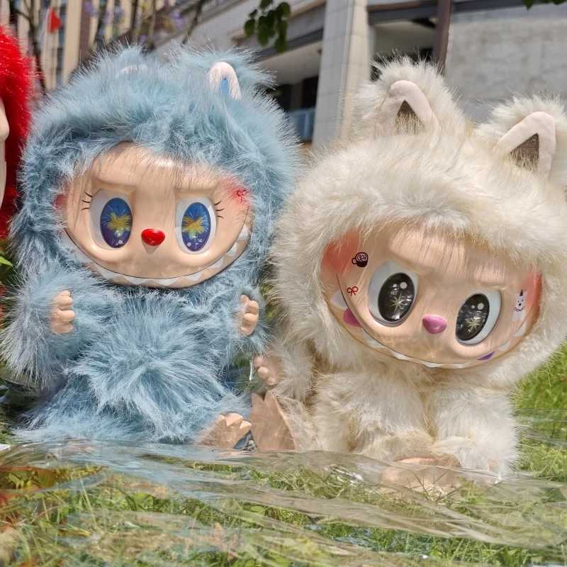 Labubu V3 ID White Cat Red Blue Big Energy Ahead Hot 38cm Zimomo Angel Creative Diy Figure Vinyl Doll Collecte Toy Gifts X250606