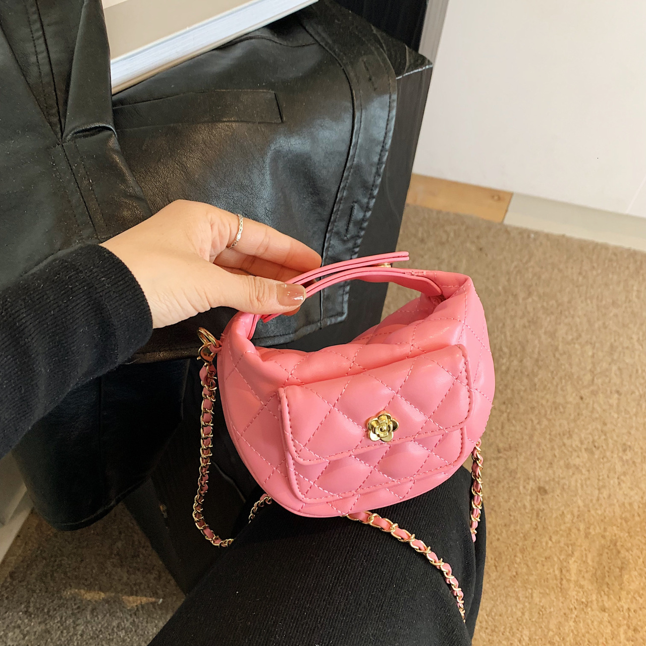 Free Shipping Ins Internet Celebrity Hula Hoop Show Style Luxurious Mini Chanel Style Children's Designer Bags Parent-child Handheld Crossbody Mo