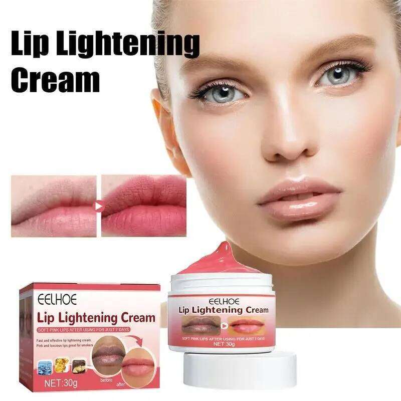 Healthy Organic Lightening Cream Soft Pink 30g Lip Balm For Brightening Dark Lips free shipping