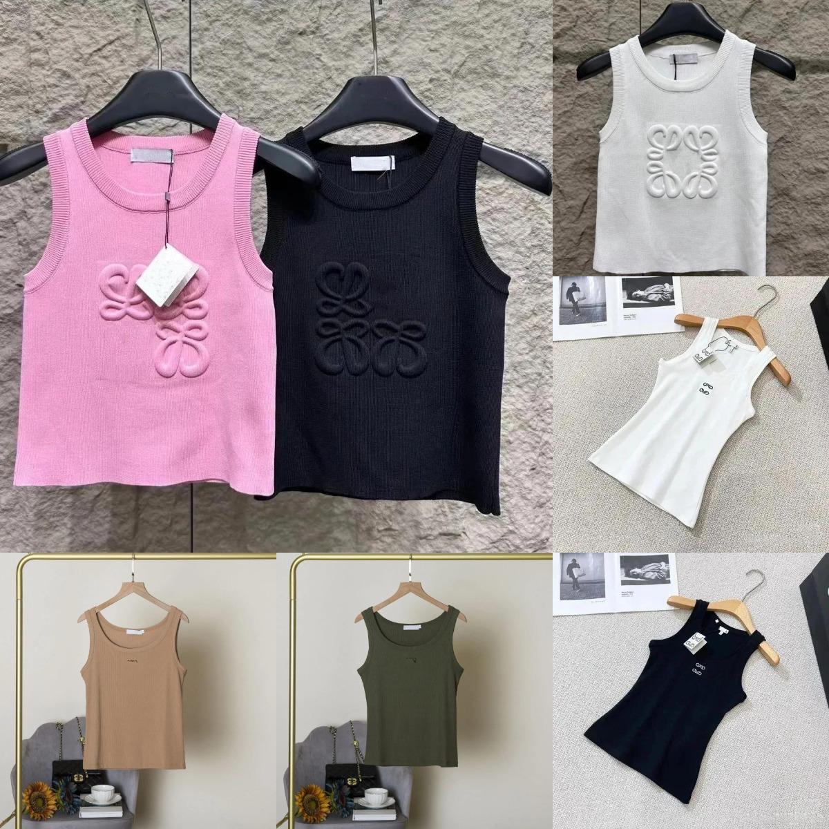 womens tank top designer tanktop tanks tees vest shirt women t shirt girl summer cotton sexy embroidery sport breathable knitt