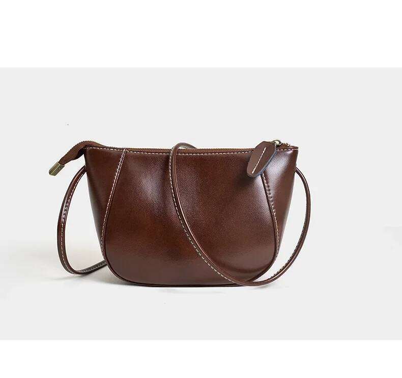 Designer Bags 2025 Women Natural Genuine Leather Shoulder Bags Ladies Fashion Versatile Designer Crossbody Bag Female Shell Cowhide Handbags Luxury Ba