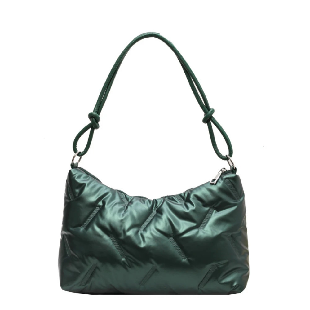 Women Fashion Handbag Autumn Winter Soft Pleated Solid One Shoulder Bag Large Capacity Zipper Phone Versatile Commute Bags 250605