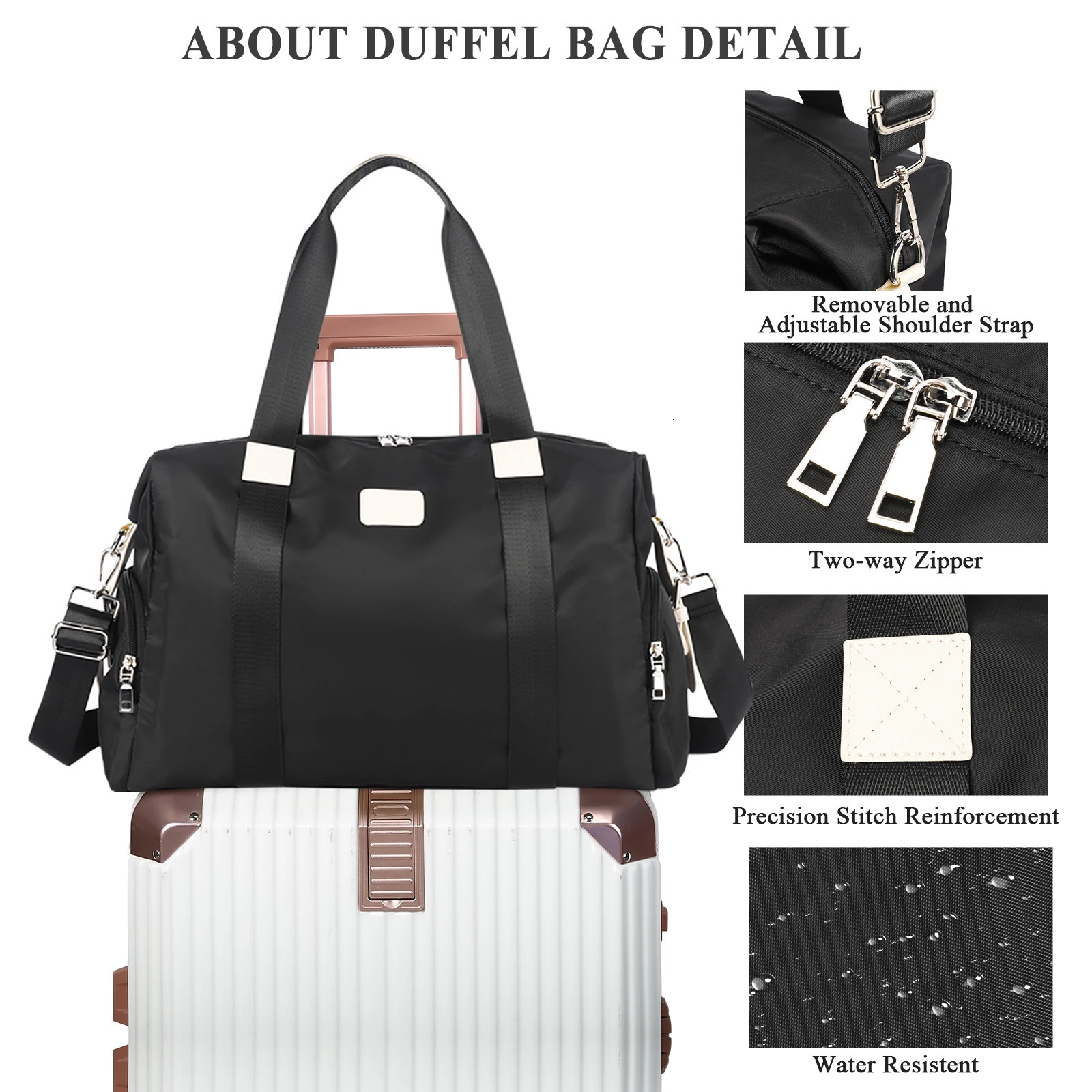 Exercise bag dry-wet separation large-capacity short-distance travel bag womens sports bag mens luggage bagblack 250605