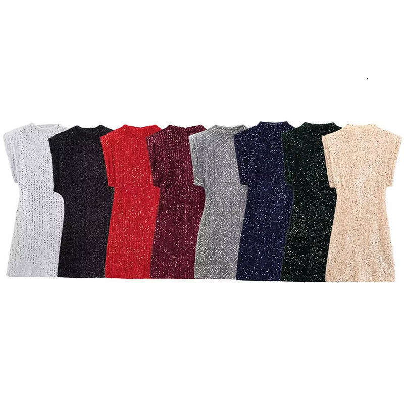 Women's Sequin Embellished Sleeveless Party With Padded Shoulders Mini Dress Y2k B5