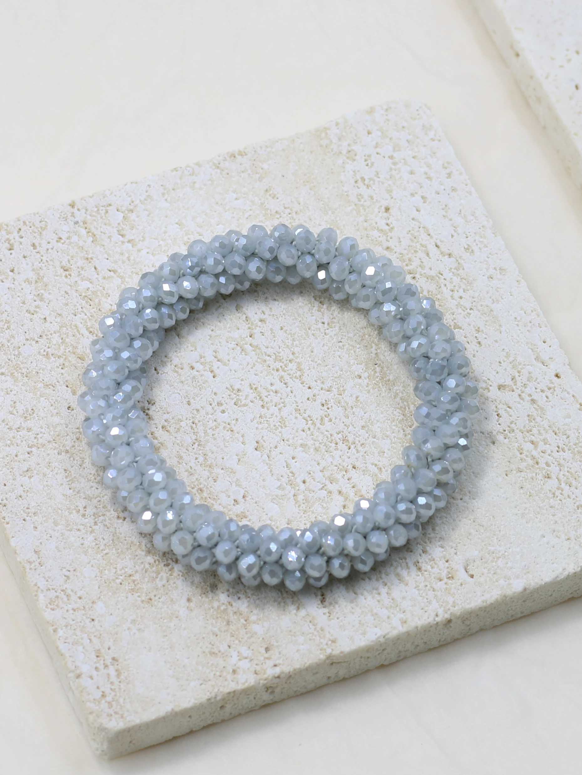 INKDEW Beads Elastic Bracelet Handmade Strand Crystal Bracelets for Women Gift Multicolor Bracelets Jewelry boho BR001 W250606