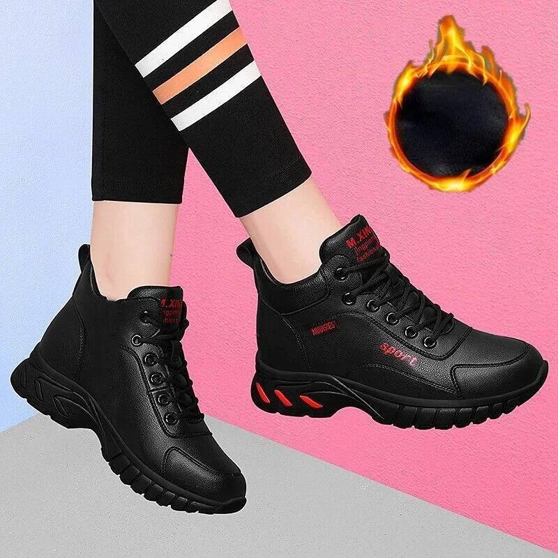Ddmyoutdoor Women High Quality Leather Athletics Running Female Winter Non Slip Casual Sneakers Ladies Sport Jogging Shoes Outdoor Shoes