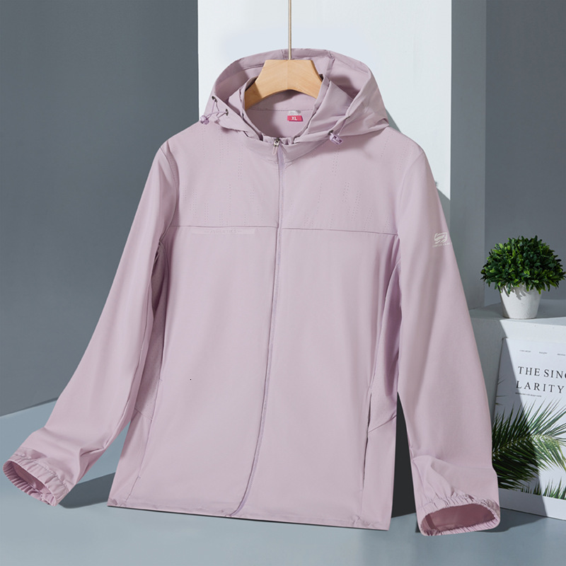 Ddmyoutdoor New Outdoor Sun Protection Clothing For Men Made Of Raw Silk And Ice Silk Women Standing Collar Detachable Hat Outerwear Sports Jogging Su