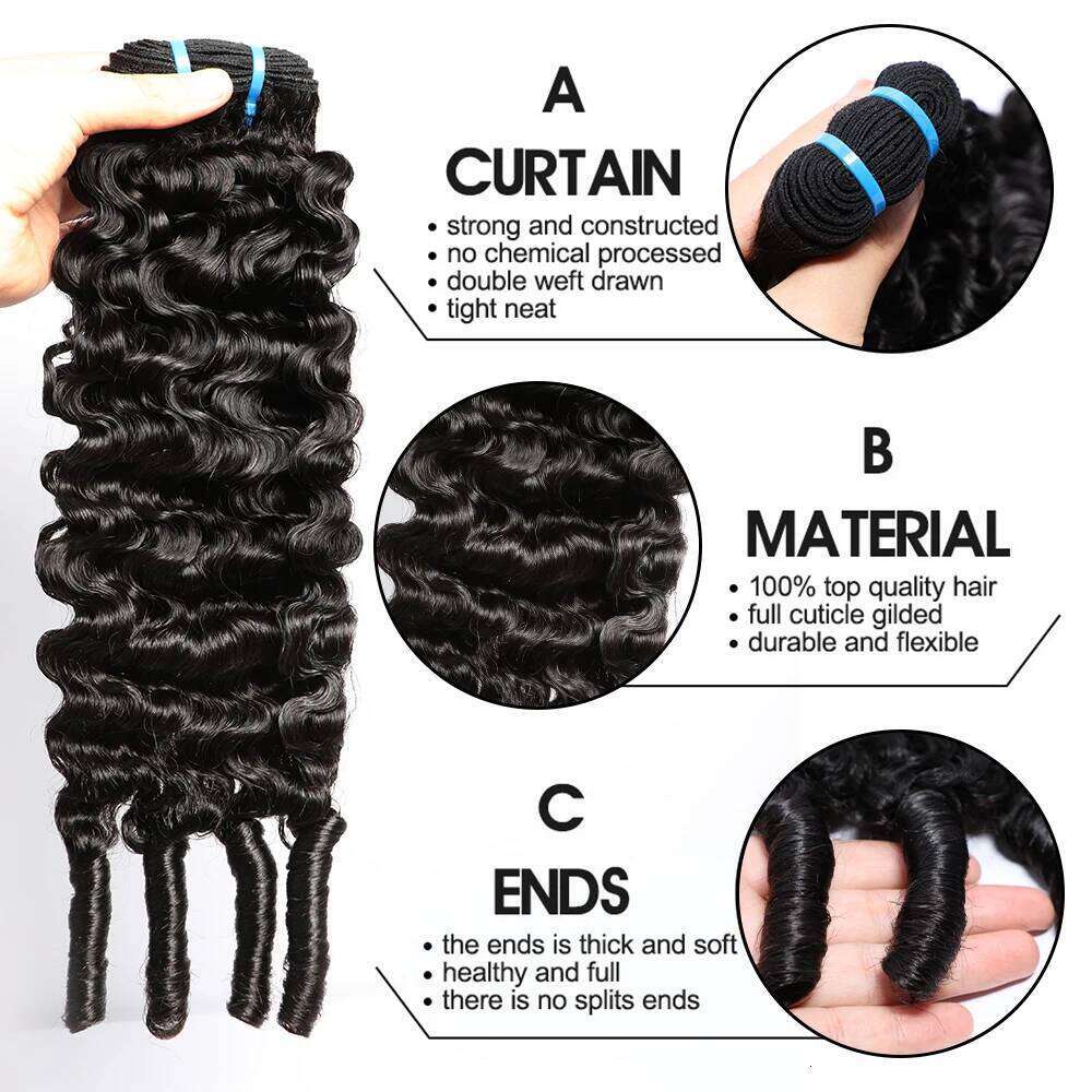 Megeen 15A Burmese Curly Bundles 5X5 Transaprent Lace Closure With 3 4 Raw Human Hair Extensions Deep Wave