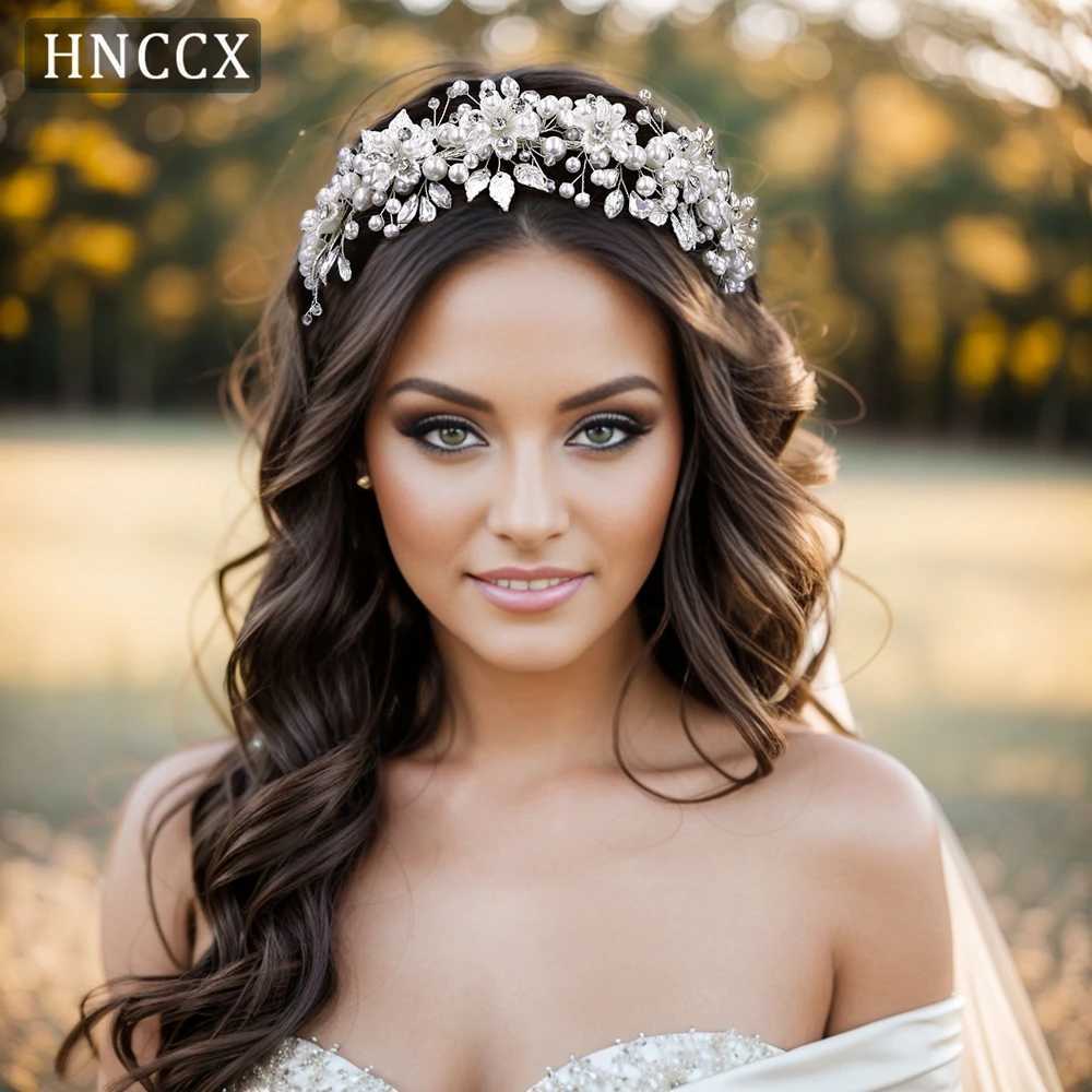 HNCCX Silver Color Alloy Leaves Hair Accessories For Elegant Girls Bride Bridal Wedding Hair Accessories Headpieces Gift CP603 Z250605