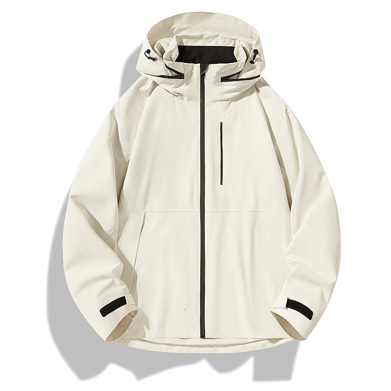 Ddmyoutdoor Spring New Single Layer Assault For Men Windproof And Rainproof Hooded Color Blocked Jacket Outdoor Versatile Jacket Top Jogging Suit