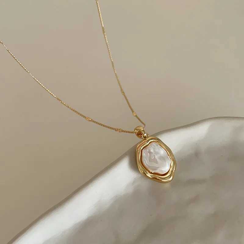 New Irregular Baroque Pearl Pendant Necklace For Women Fashionable Personalized Daily Accessory Party Jewelry Birthday Gifts Y250605