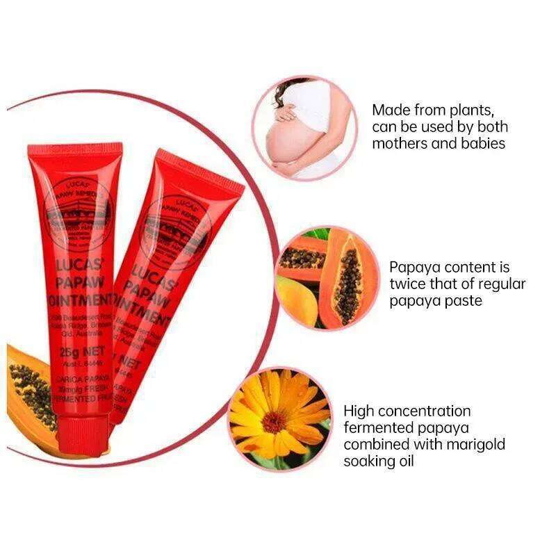 Lucas Papaw Ointment Multifunctional Protector Hydrating Lip Balm Diaper Natural Plant Papaya Cream Korean Cosmetics free shipping