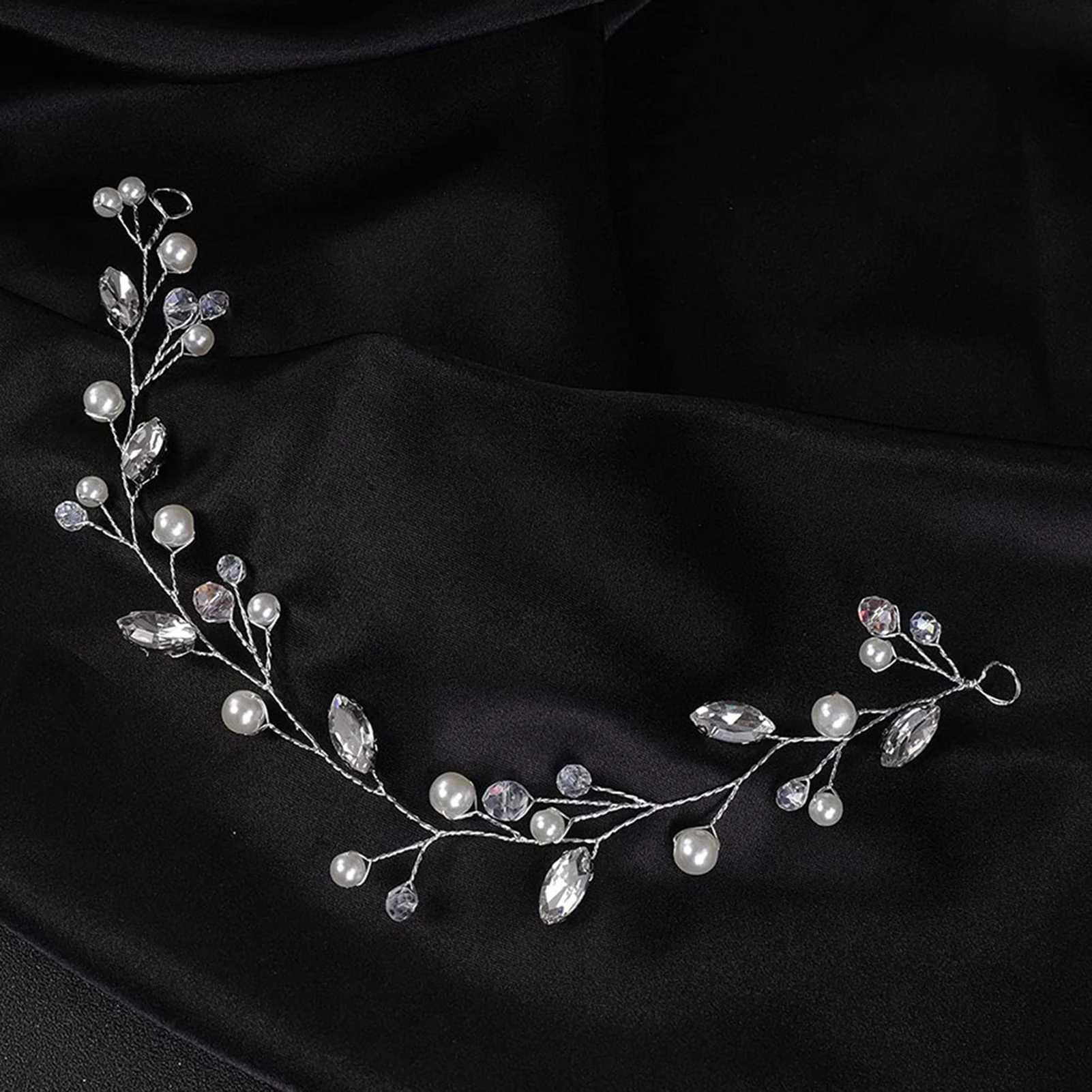 Women Wedding Bridal Hair Accessories for Party Hairband Rhinestone Hair Vine Fashion Hair Jewelry Handmade Prom Hair Ornaments Z250605