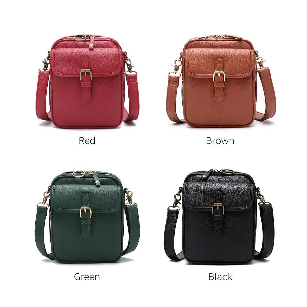 Vintage Womens Bag With Card Holder Versatile Practical Shoulder Bag Double Layer Large Capacity Women Crossbody Messenger Bags M250606