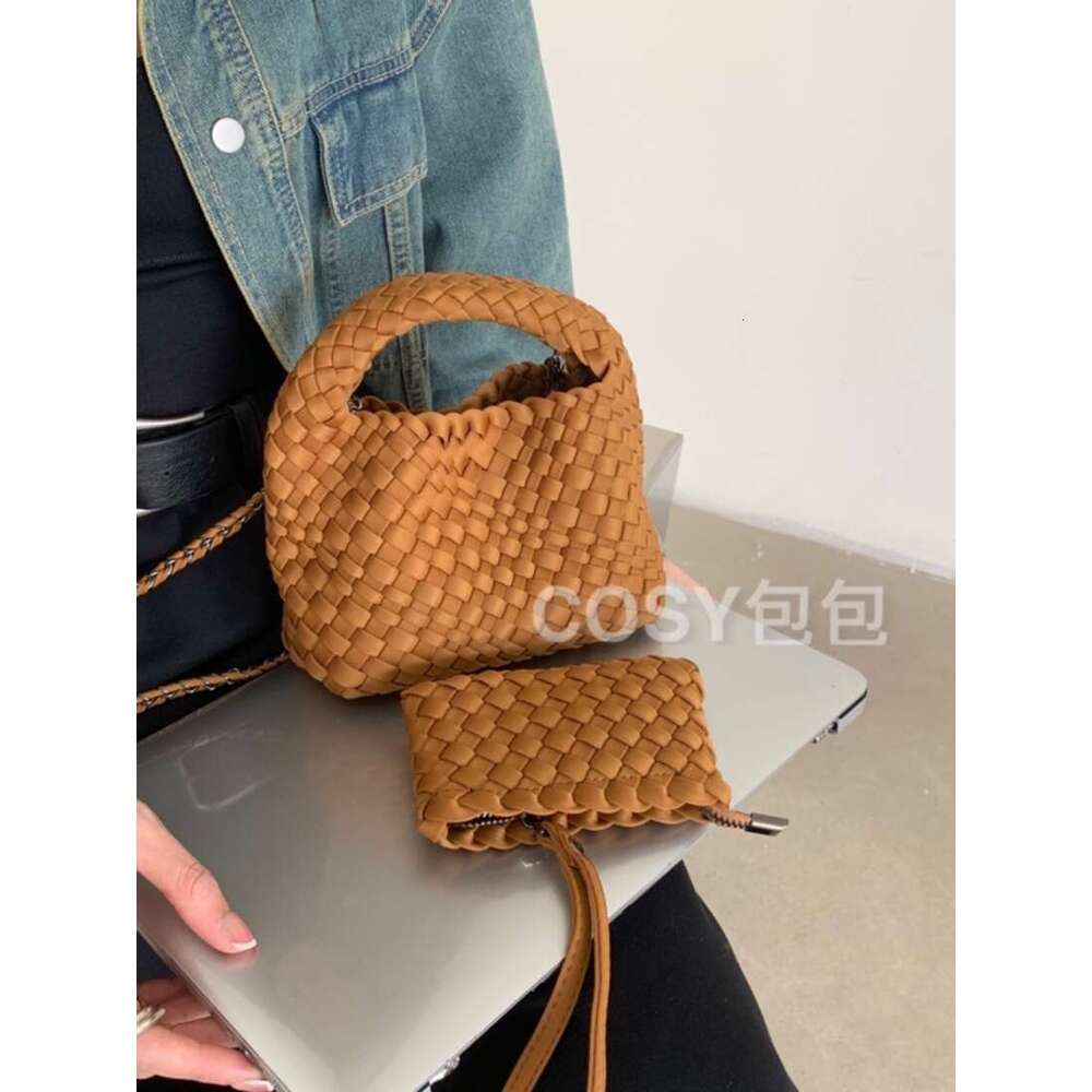 Nylon Fabric Niche Design Handwoven Mini Tote High end Basket Chain Crossbody Bag