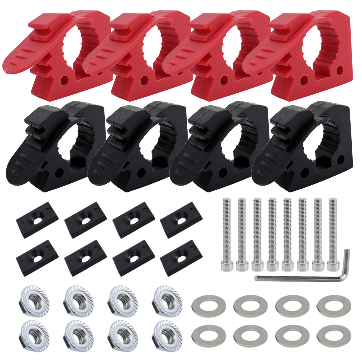 Car Clip Red Black Quick Fist Mounting Jig Car Mounting Buckle Rubber Fixing Adjustable Bracket