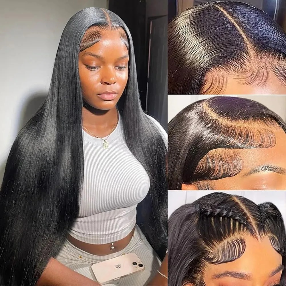 HD Transparent Lace Front Human Hair Wig 13x4 13x6 Straight Frontal Wig Pre Plucked HD Lace Closure Wig Beliself Hair Synthetic