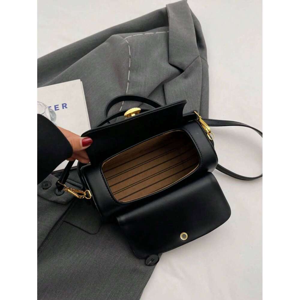 Women's Fashion Box Shaped Crossbody Bag Handheld Elegant & Minimalist Large Capacity Women Shoulder Handbag With Top Handle
