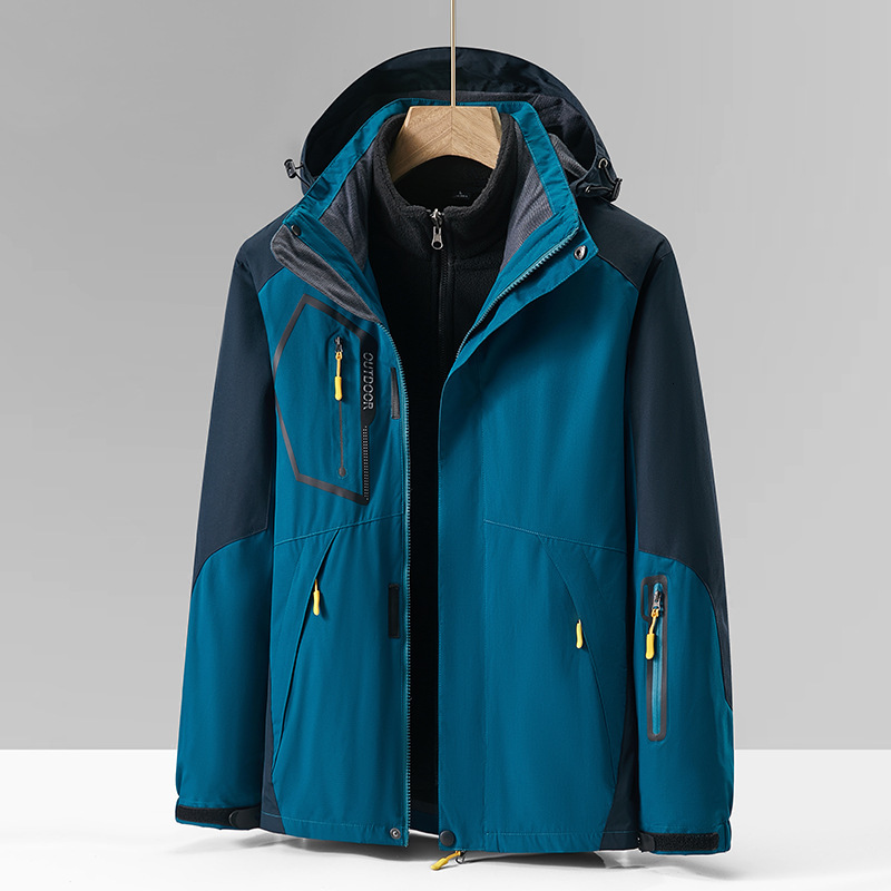 Ddmyoutdoor Outdoor Autumn Winter Assault And Women s Two Piece Set Three In One With Thick Fleece Trendy Brand Couple Hiking Suit Men s Jackets