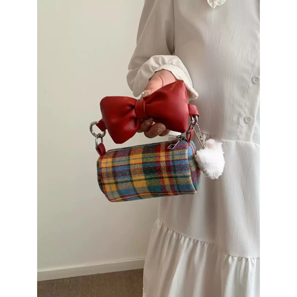 Cute Mini Crossbody Bag for Women Female Casual Bow Zipper Single Shoulder Bags Lipstick Purse Delicate Handbags 250605