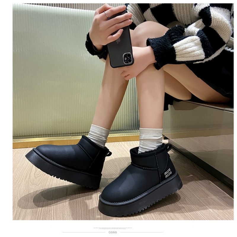 2025 Free Shipping Autumn/Winter New Women's Designer Thick Bottom Snow Boots with Women's Plush Thick Casual Short Boots brown black